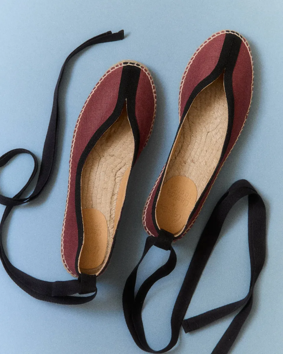 Castaner Kanu CSC/003 ballerina bordeaux linnen