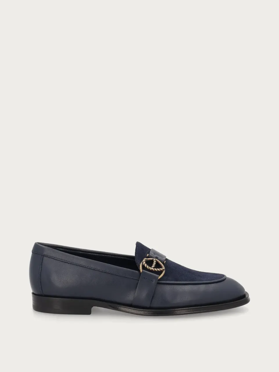 Frau Verona blauwe leren loafers suède dames