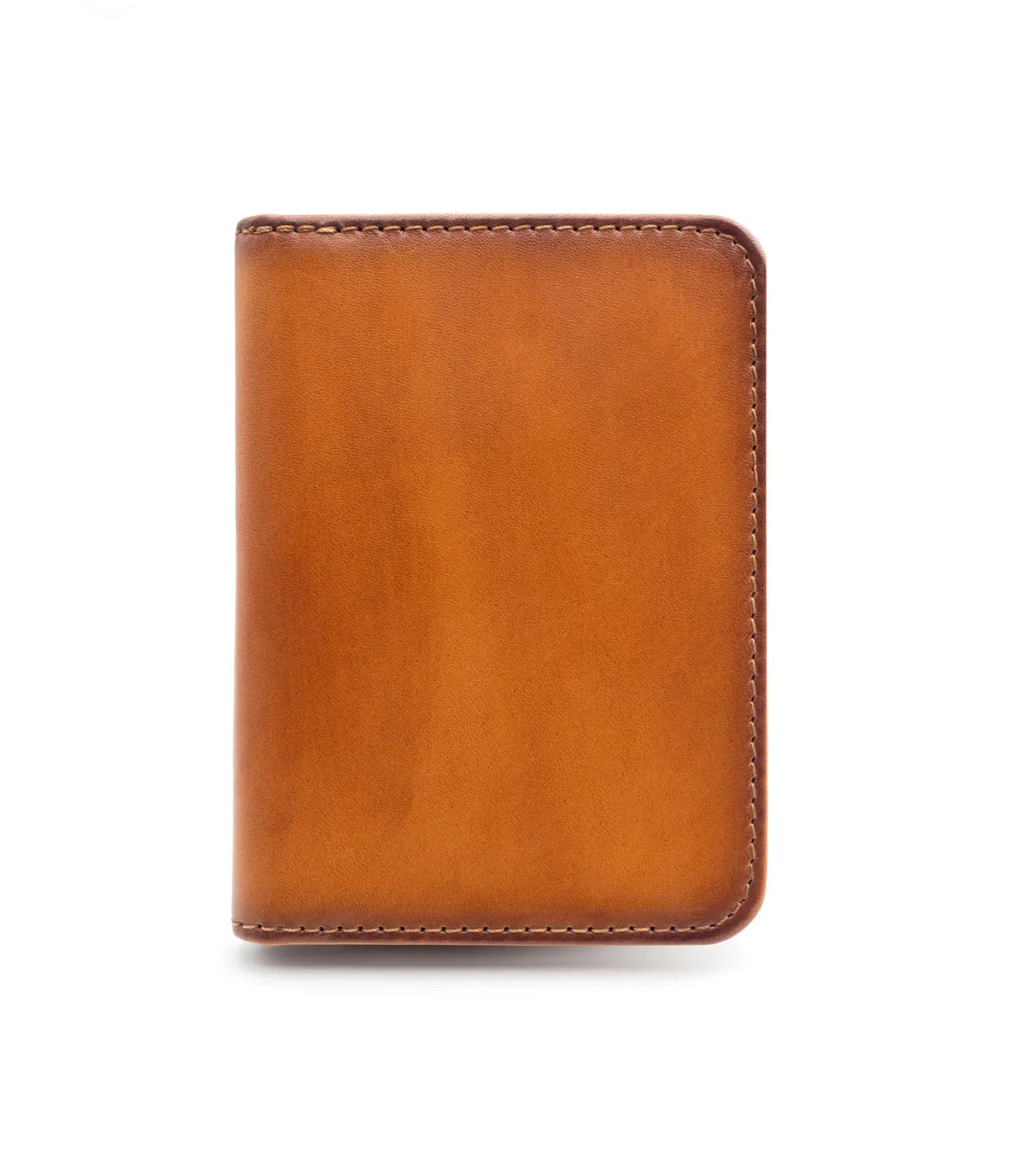 Finsbury Two-Fold Gold leren kaarthouder lichtbruin