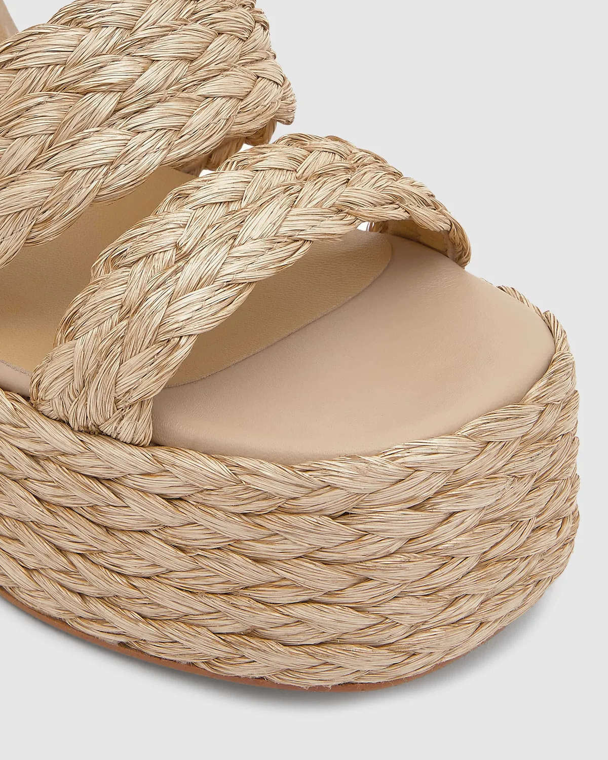Castaner Fresa/258 sandalen naturel raffia 13cm dames