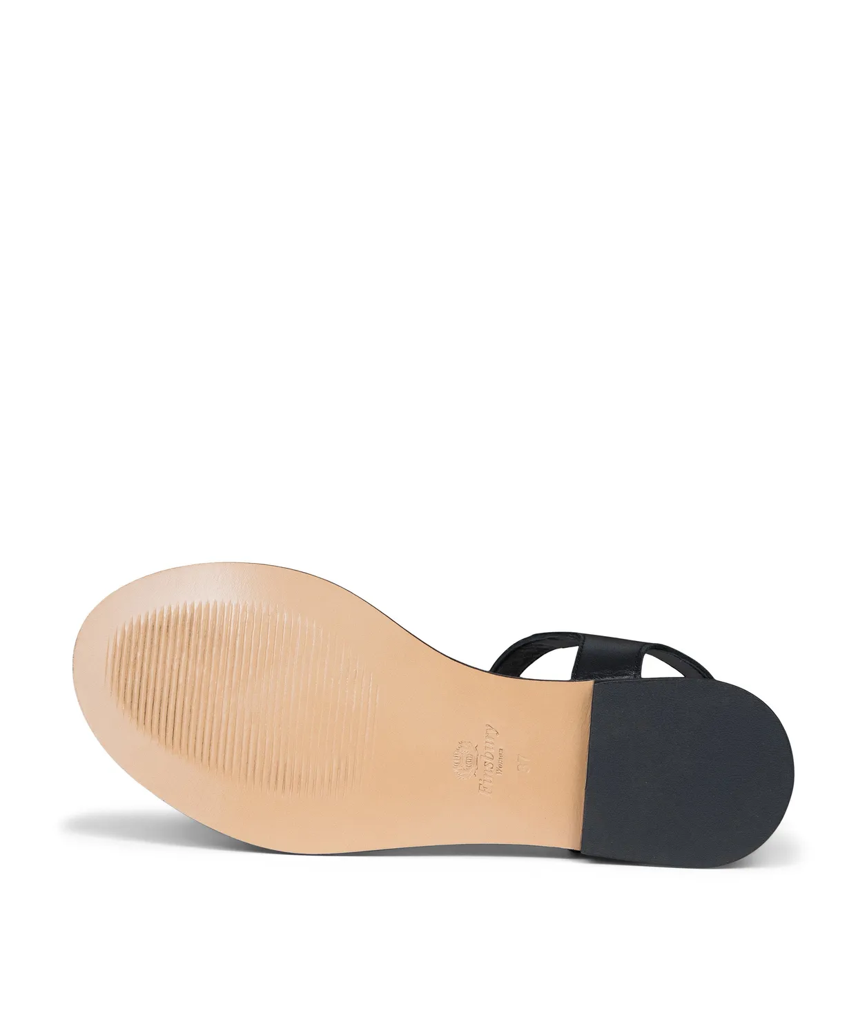 Finsbury Lea zwarte leren sandalen met bandje