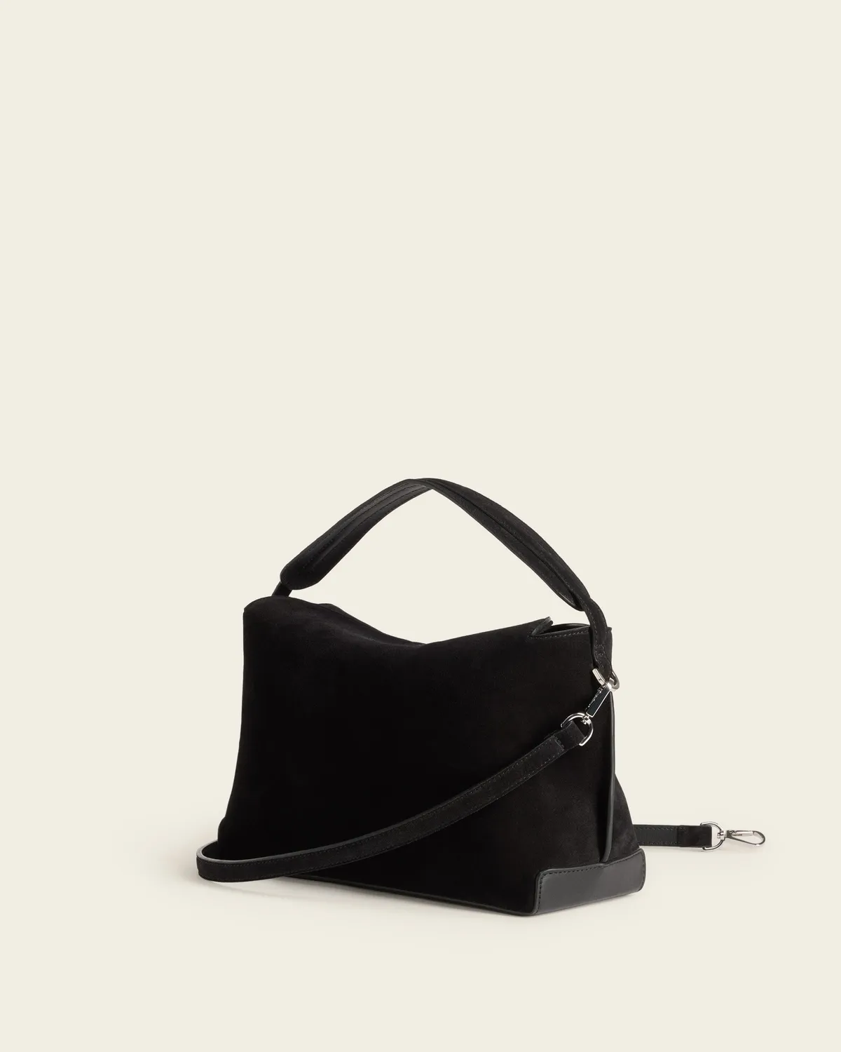 Flattered Helia Handbag Suede Black handtas zwart suede