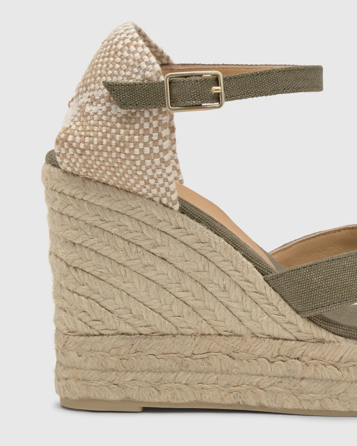 Castañer BRUNA/8ED/002 sandalen olijf katoen