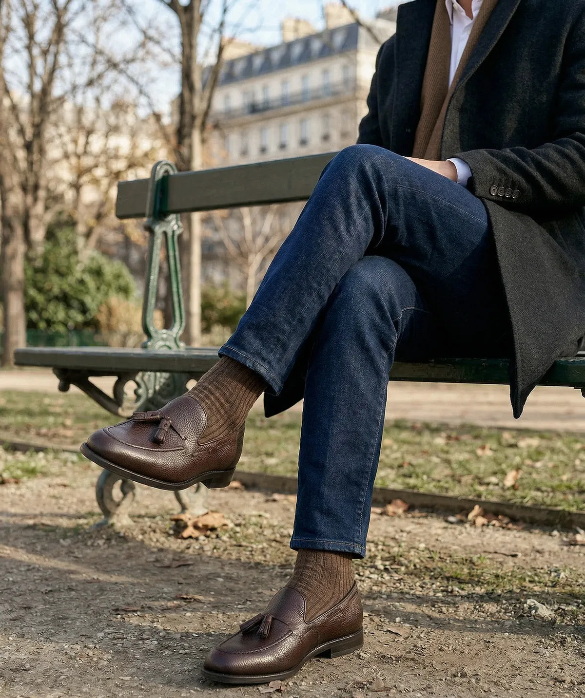 Finsbury Olden loafer bruin generfd leer