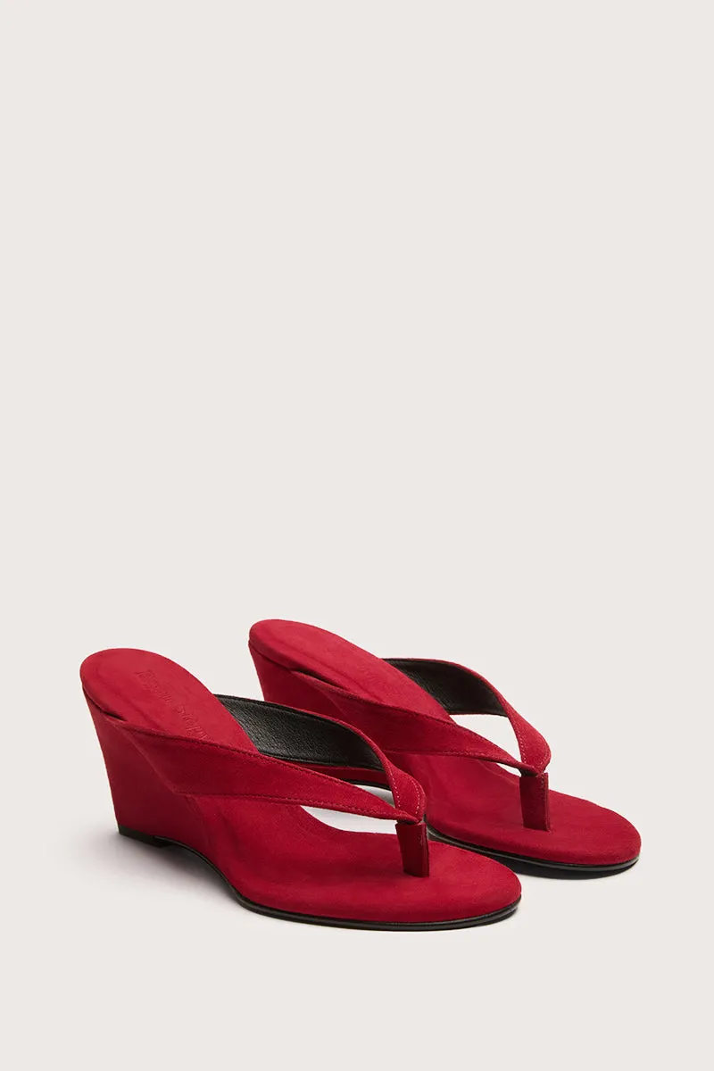 Bryan Stepwise Agata sleehaksandalen rood suède