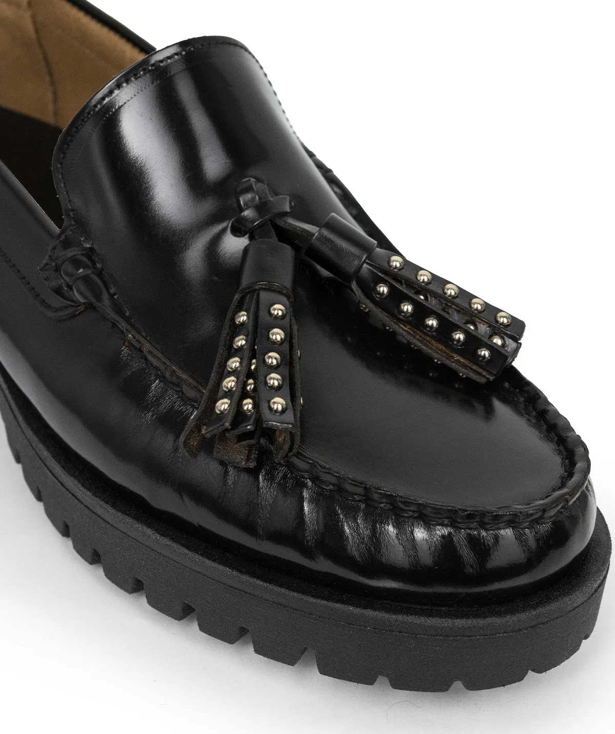Finsbury Ariane loafers zwart lak kwastjes