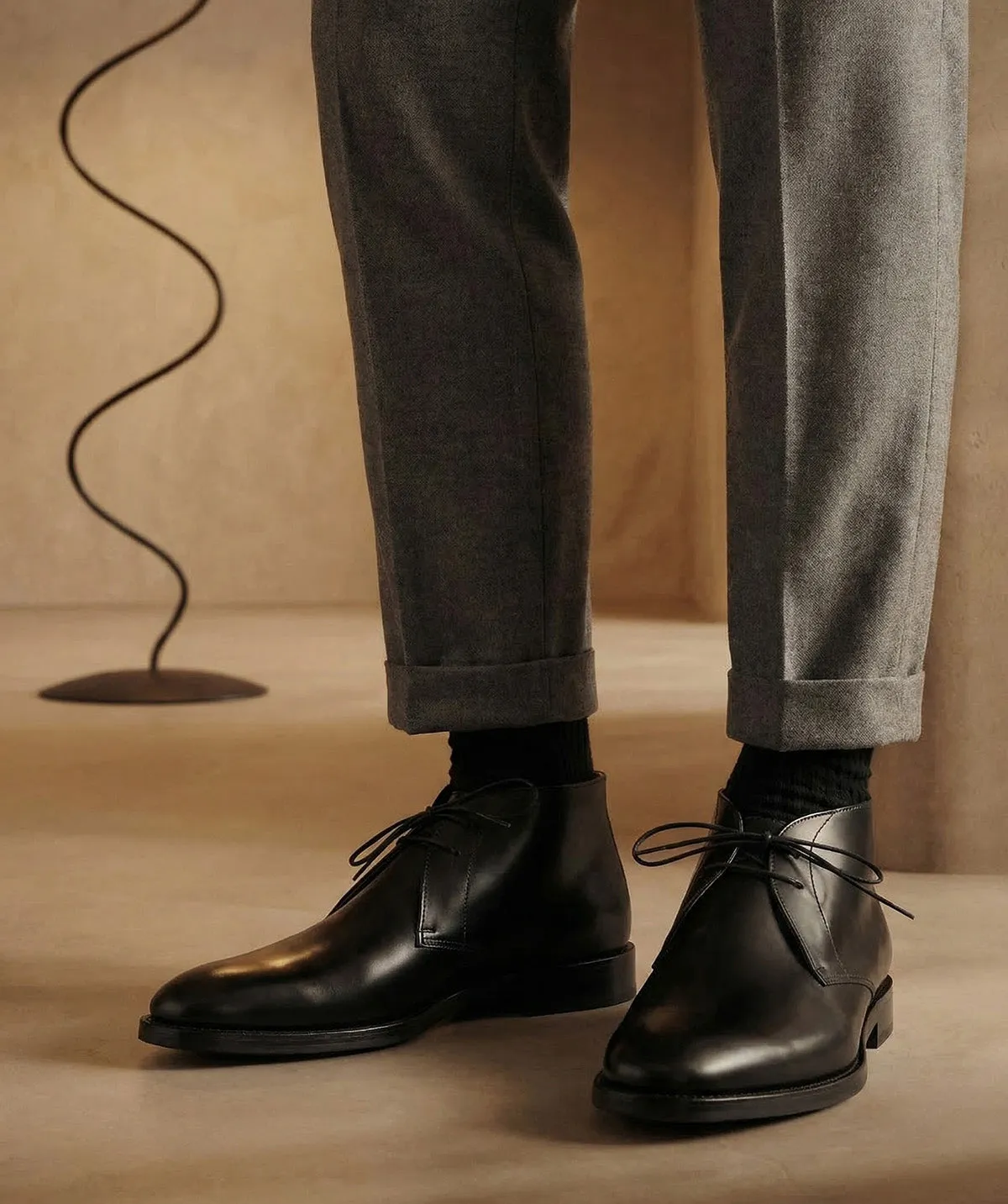 Finsbury Chukka 1986 boots zwart leer Goodyear