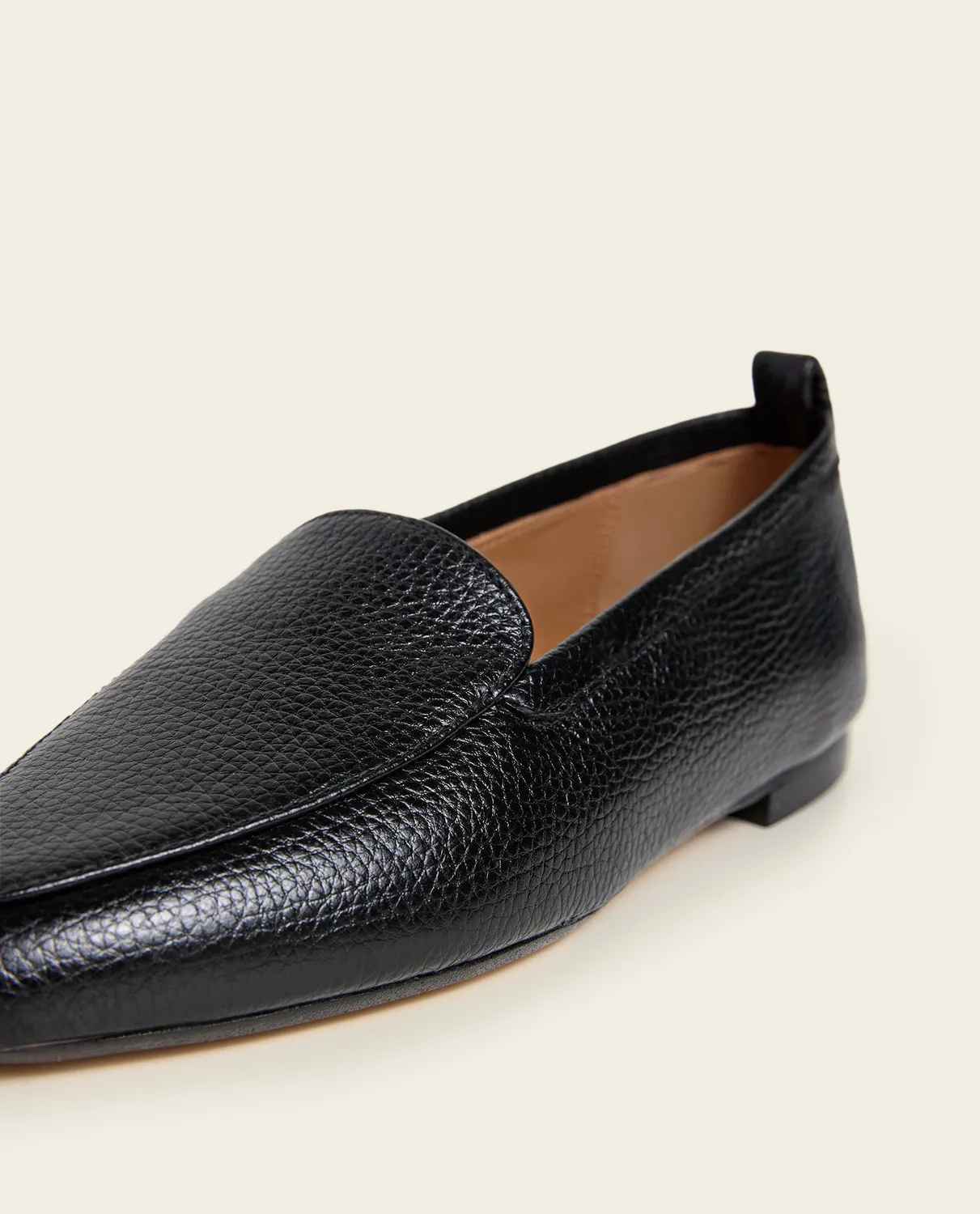 Flattered Cajsa loafers zwart nerfleer lage hak