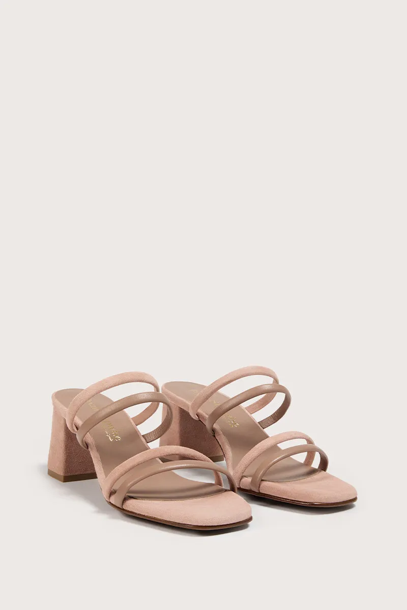 Bryan Stepwise Nolita sandalen met hak nude leer
