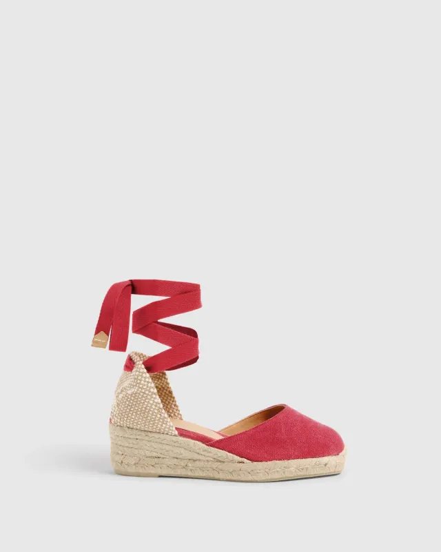 Castaner Carina/3/002 espadrille rood katoen 5cm
