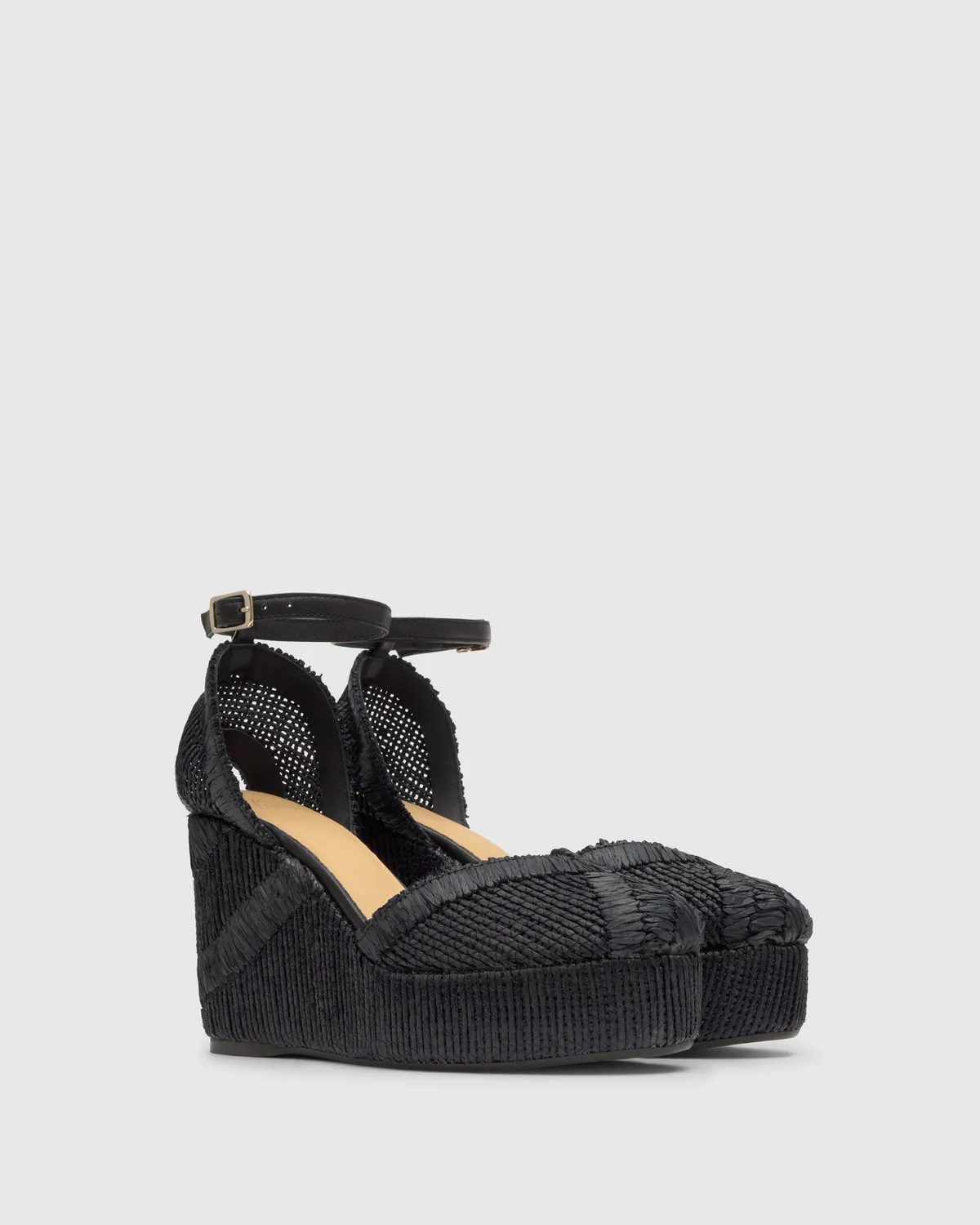 Castaner Charmie 8ED 295 espadrille sleehak zwart 10 cm