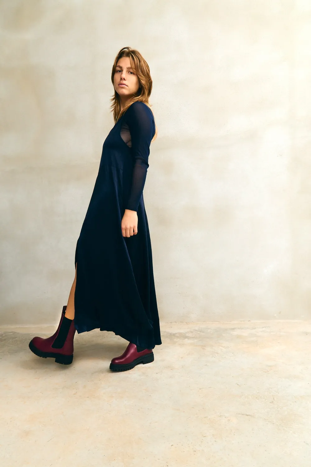 Jutelaune Alberta Burgundy Chelsea Boots bordeaux leer