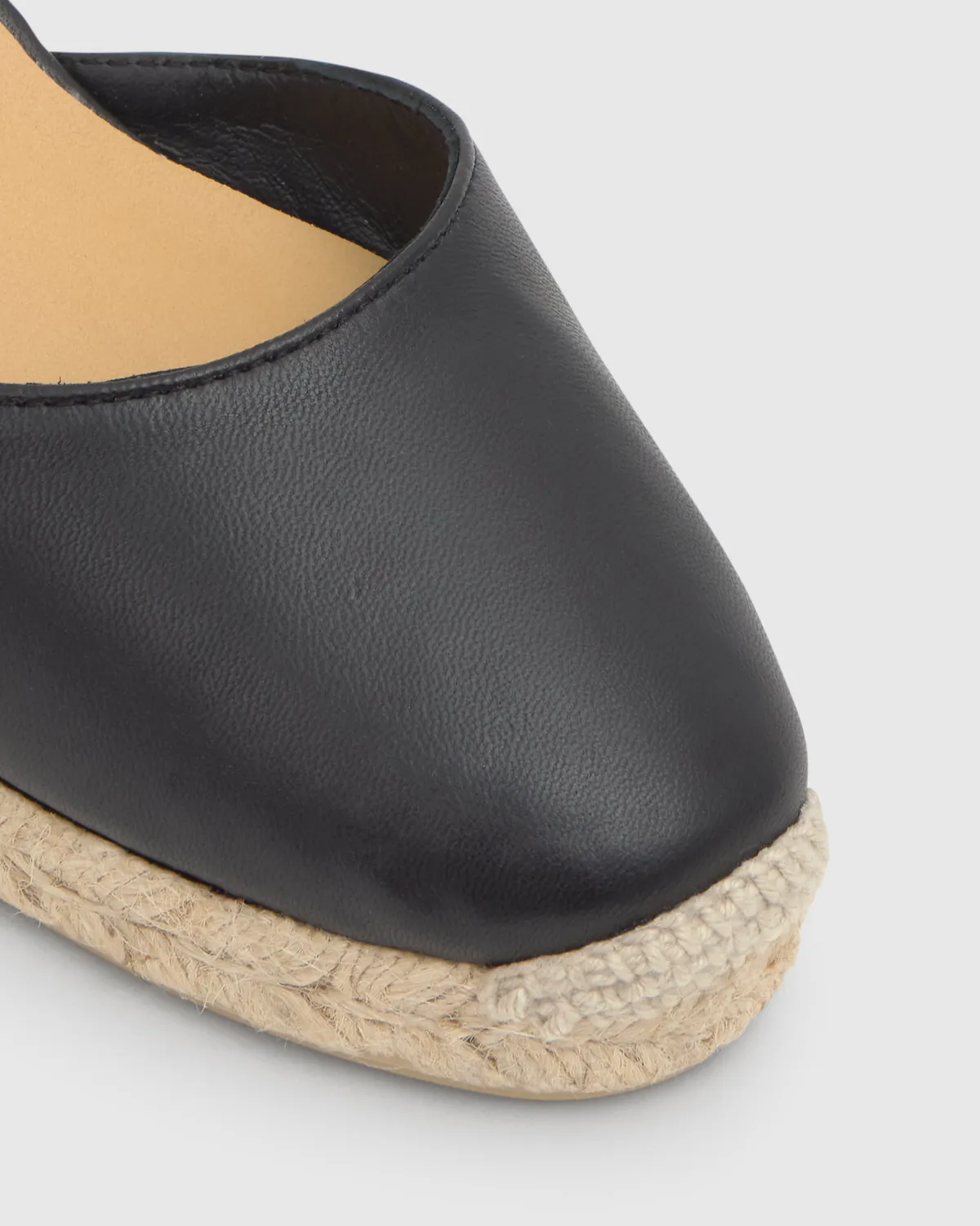 Castaner Carina 6/280 espadrille zwart leer 7 cm