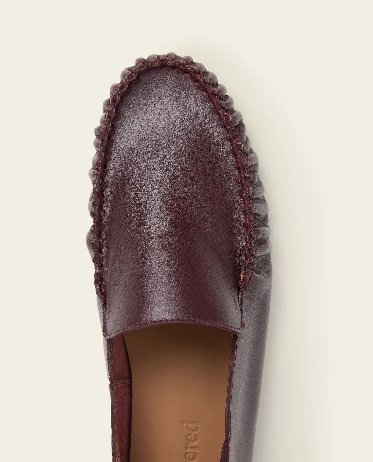 Flattered Bon Bon loafer leer burgundy instapper