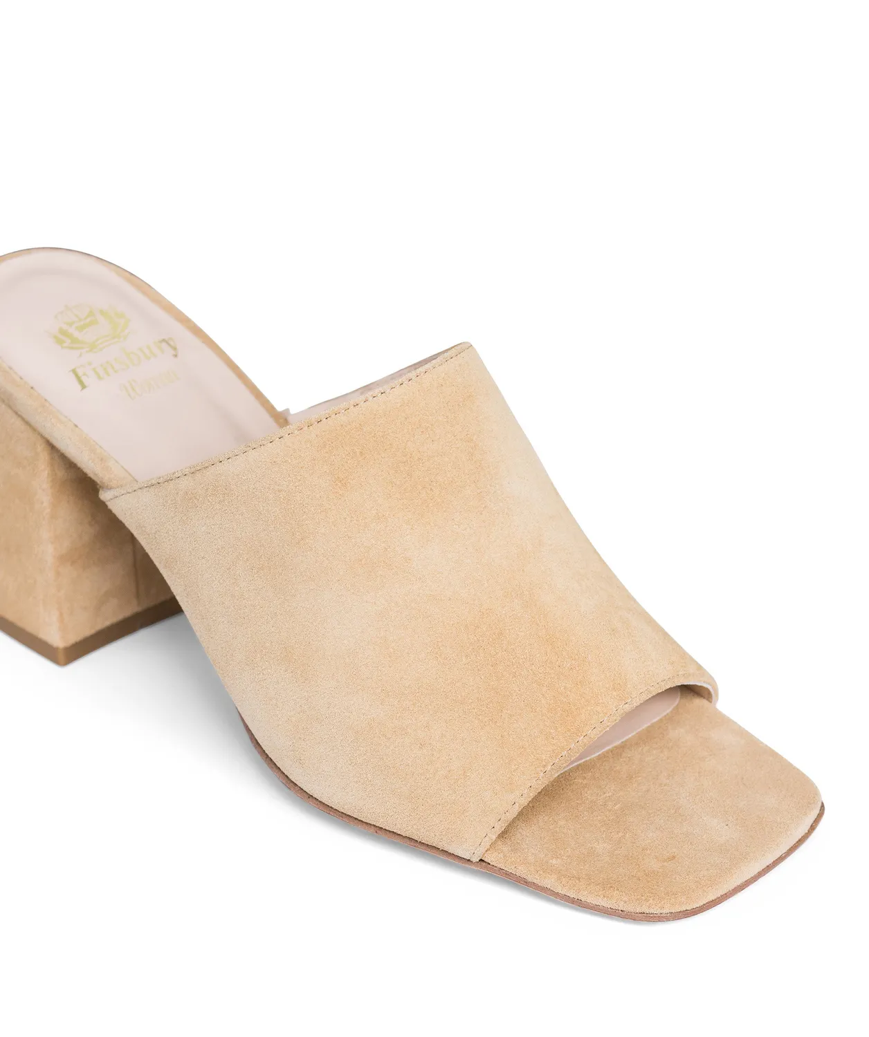 Finsbury Sonia muiltje beige suède 6,5 cm hak
