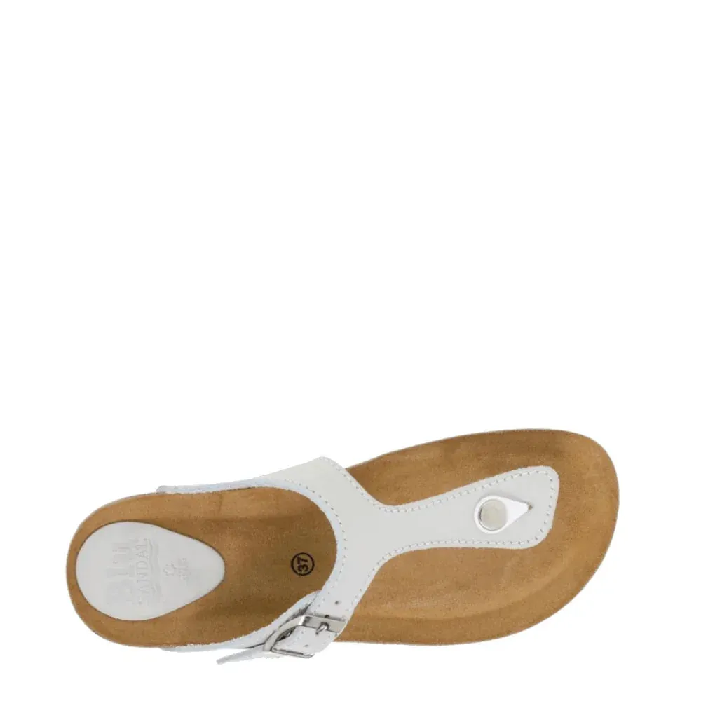 Donelli 502 slippers wit leer gesp
