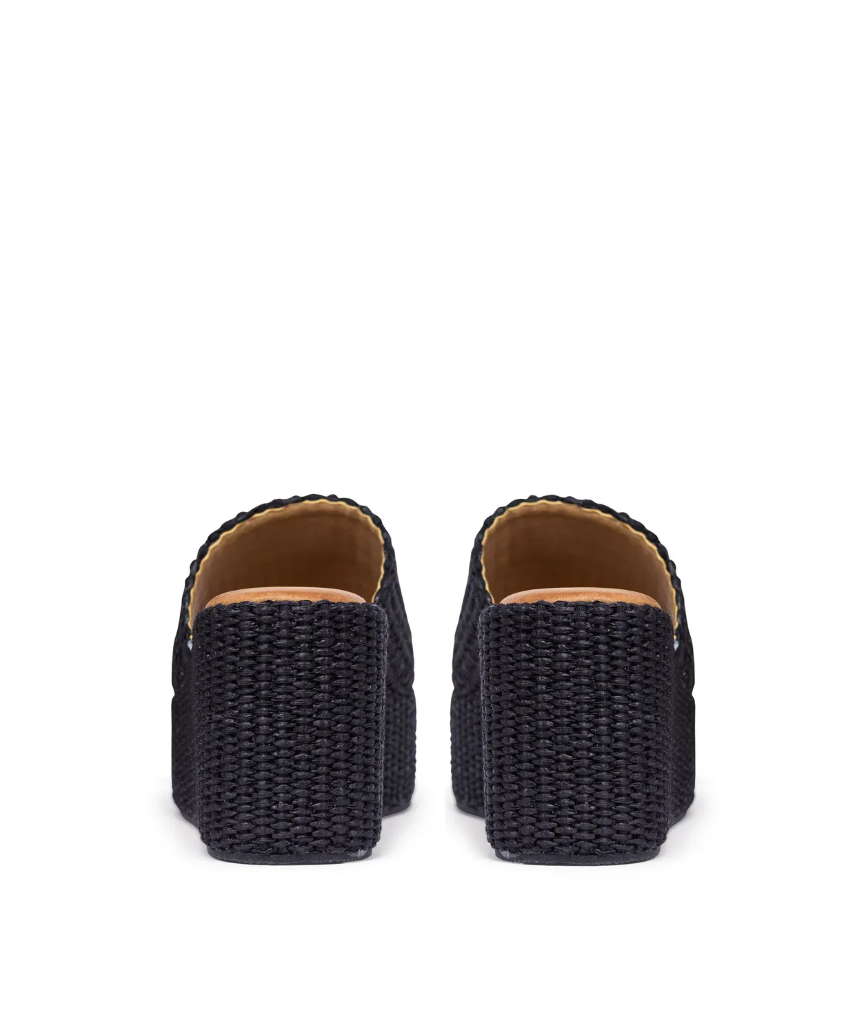 Finsbury Sabrina muiltjes zwart raffia Italie