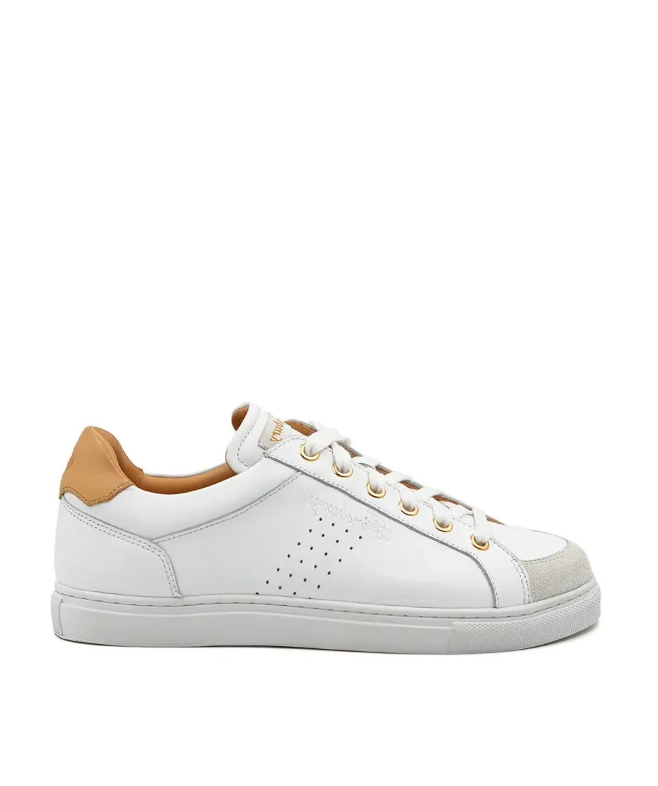 Finsbury Emma sneakers wit leer dames gouden details