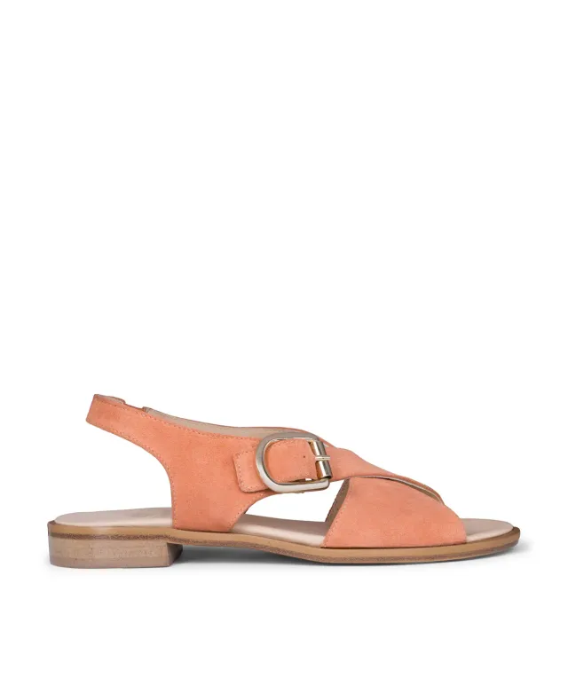 Finsbury Colette sandalen beige leer plat
