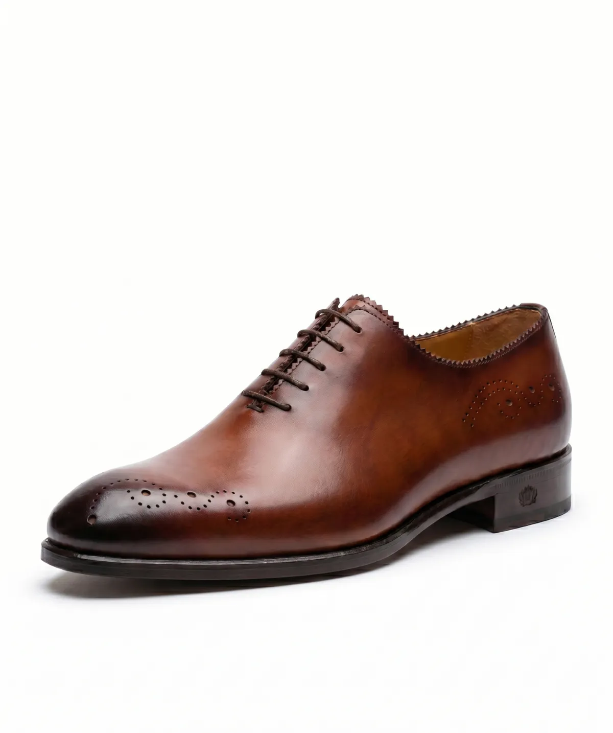 Finsbury Otello brogues cognac leer gemaakt Italië