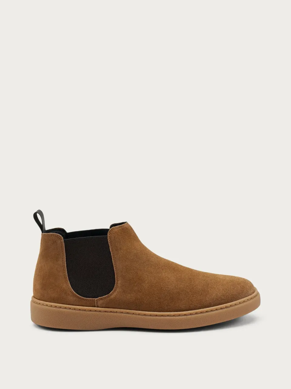 Frau Verona heren chelsea boots lichtbruin suede