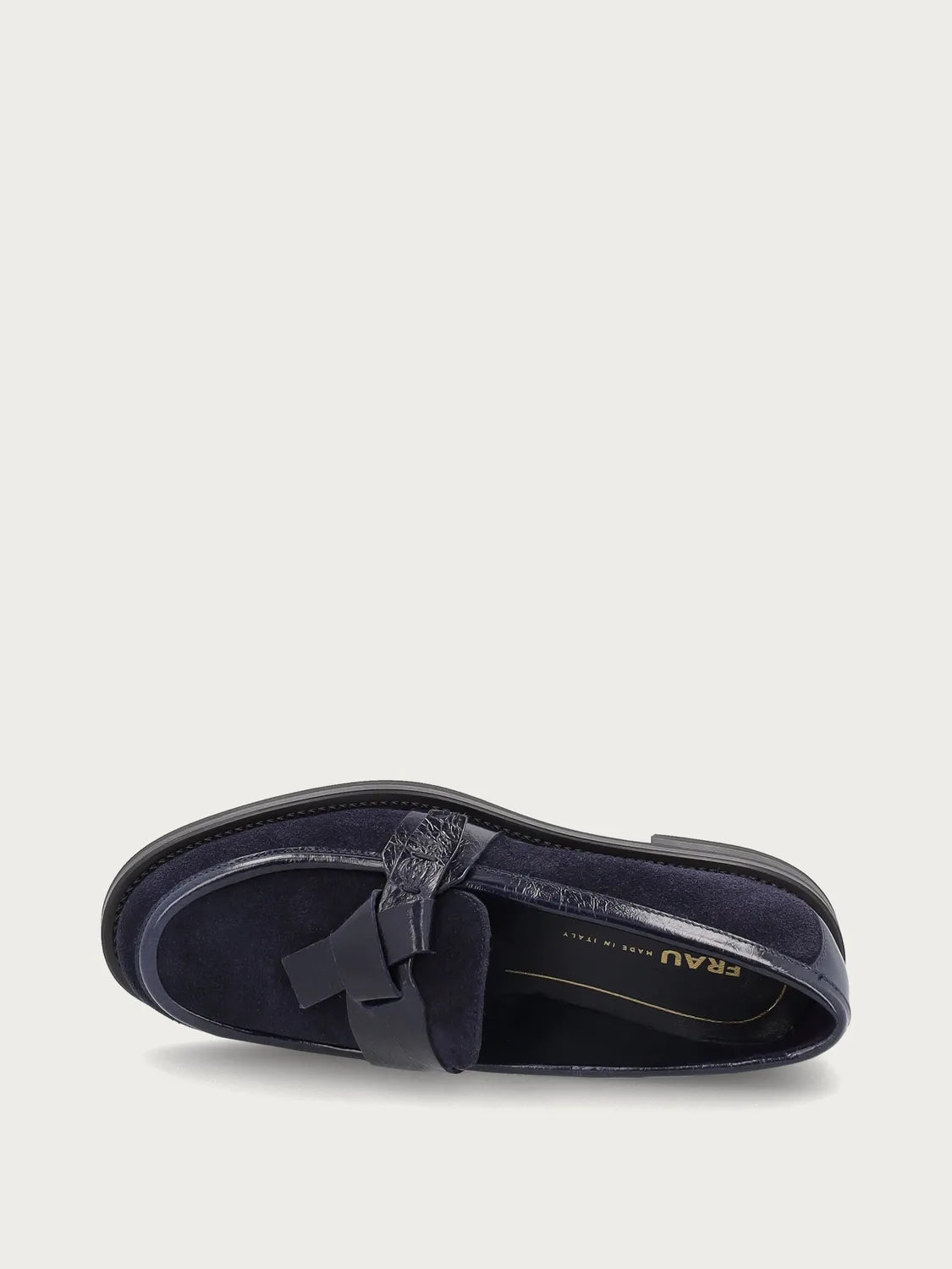 Frau Verona loafers blauw suède strik dames