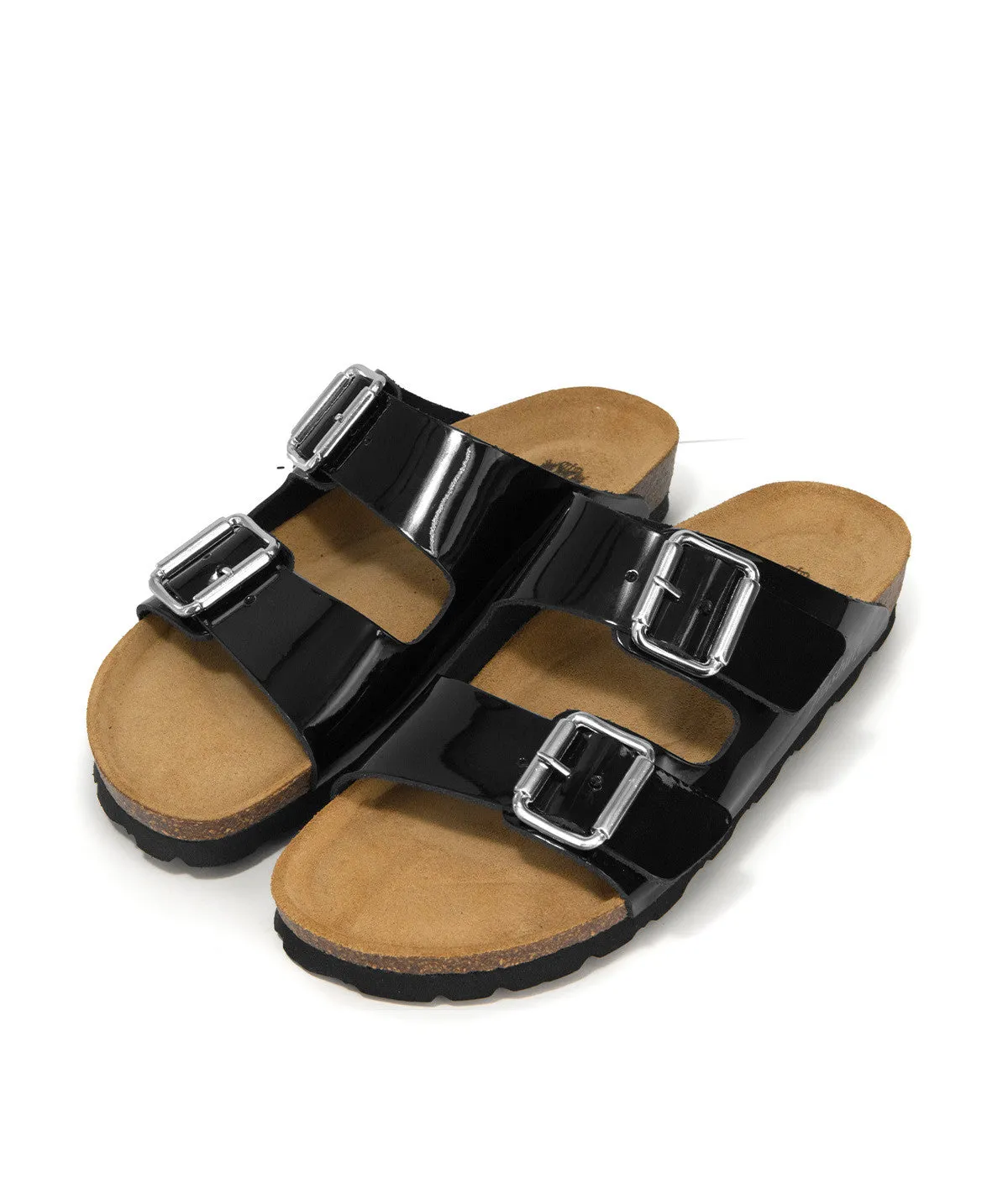 Finsbury Aurelie sandalen zwart lak casual chic