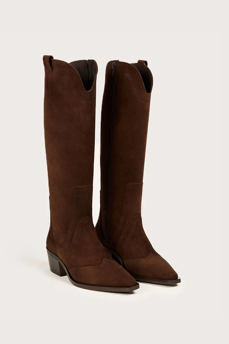 Bryan Stepwise Manuela Cacao laars bruin leer cowboyhak