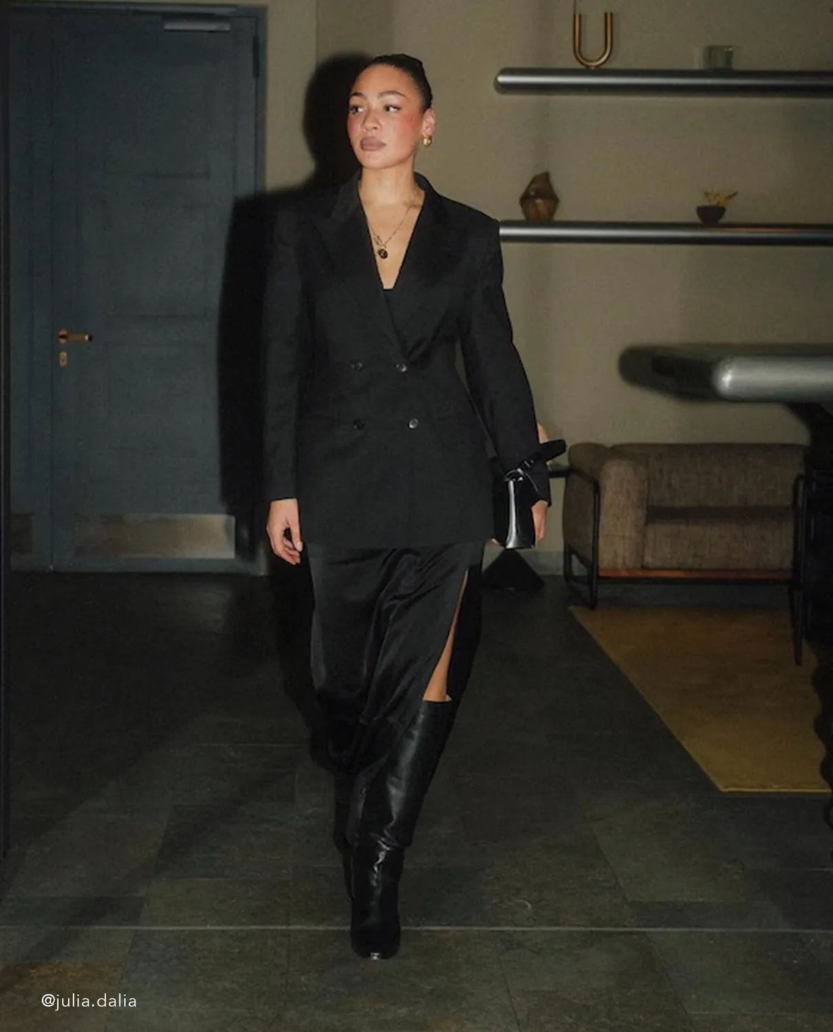 Flattered Colette laarzen zwart leer hoge schacht