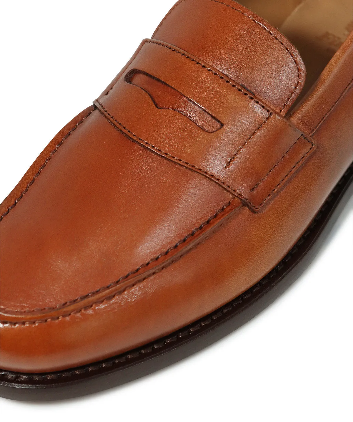 Finsbury College 1986 loafer lichtbruin goud leer