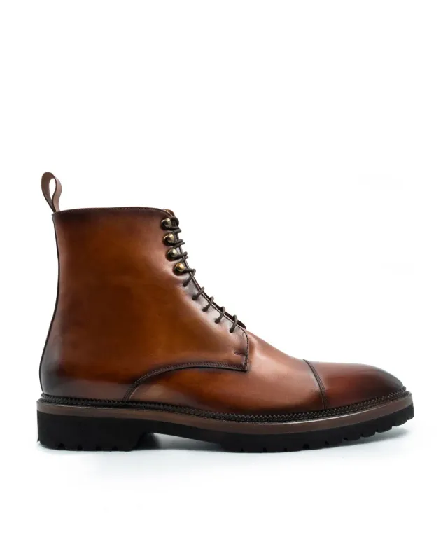 Finsbury Alessandro enkellaarzen bruin patina heren