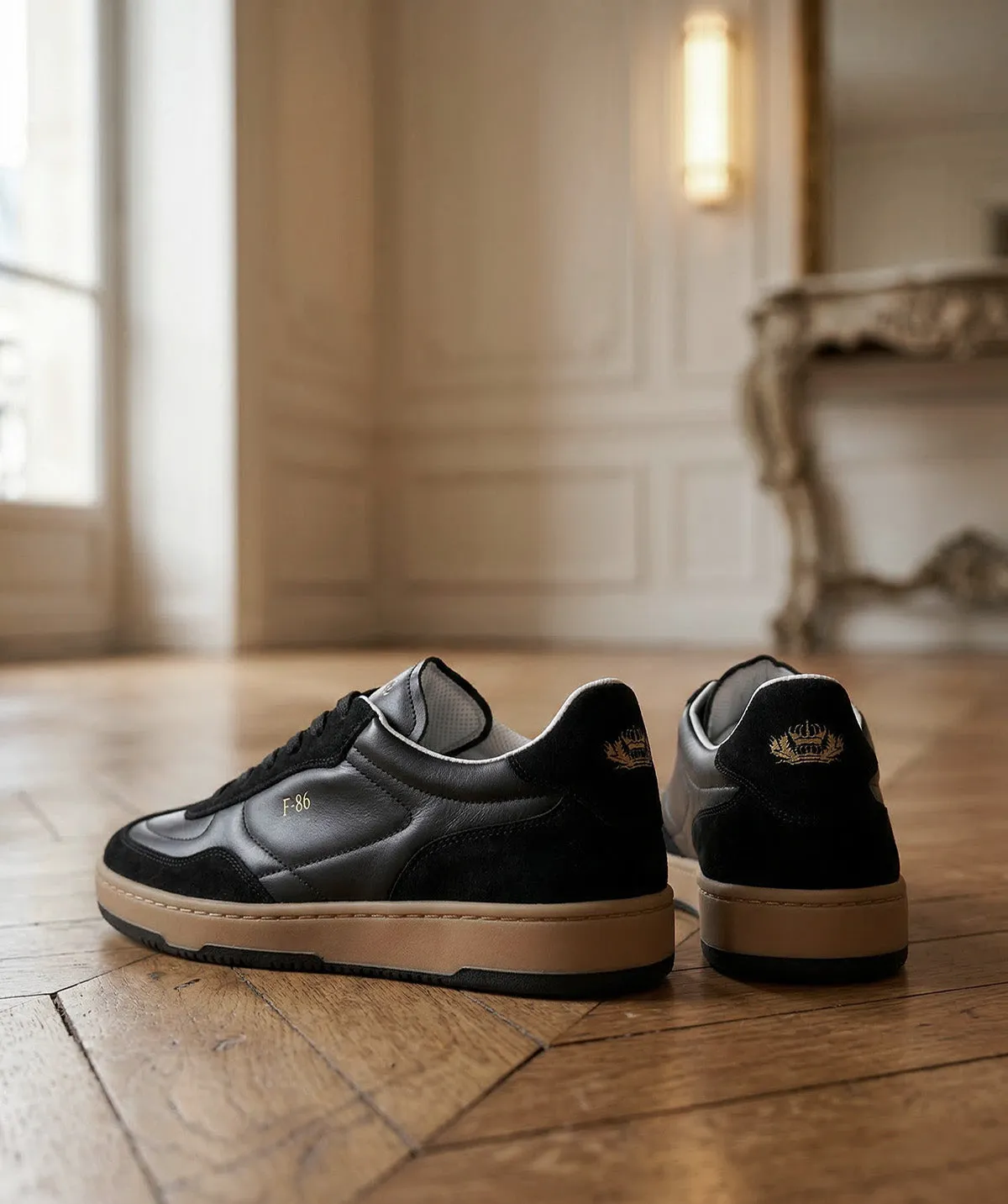 Finsbury Jules sneakers zwart leer