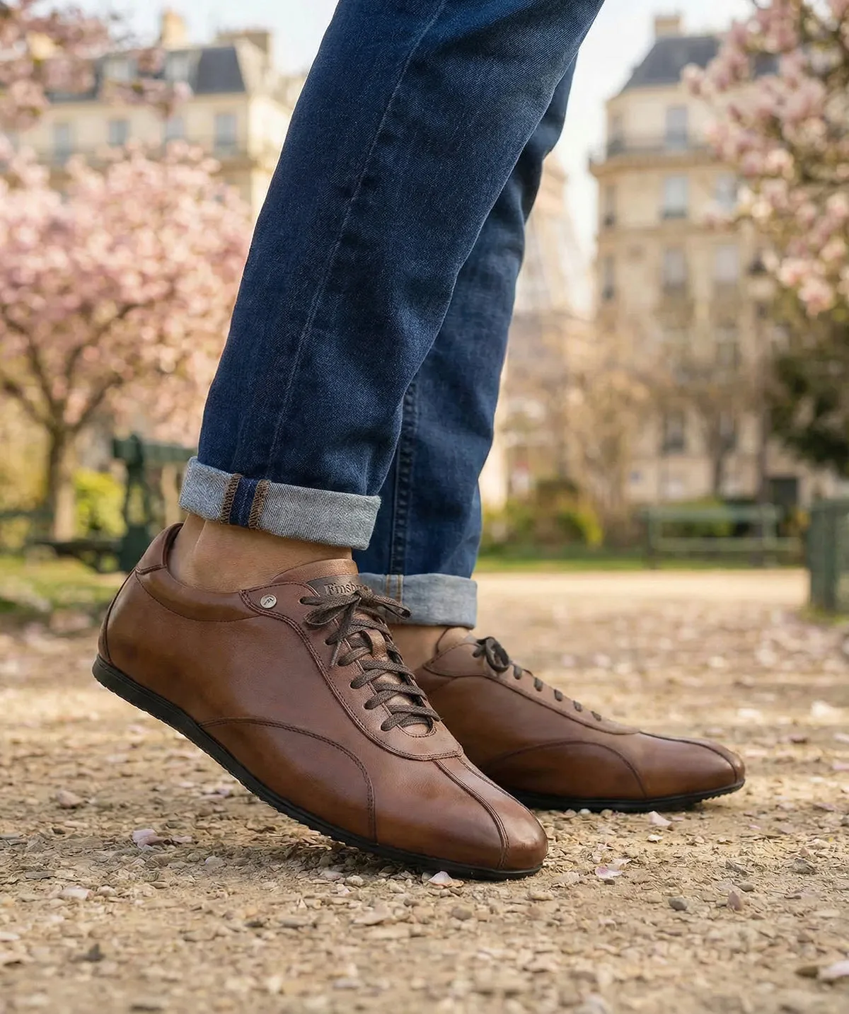 Finsbury Copan sneakers bruin boxcalf leer