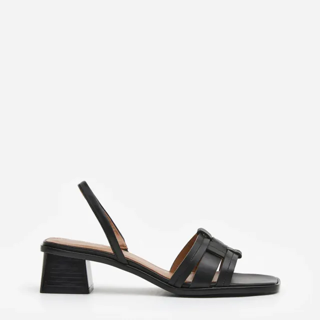 Flattered Freja sandalen zwart leer middenhak
