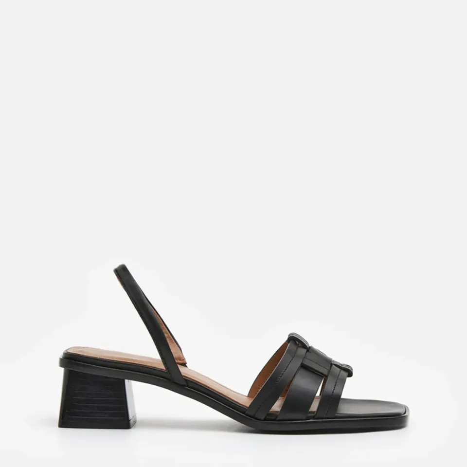 Flattered Freja sandalen zwart leer middenhak