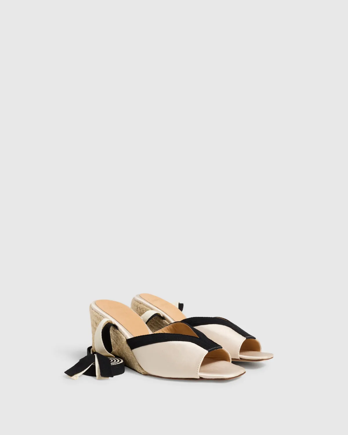 Castaner Florinda 8/129 sleehaksandalen champagne negro satijn
