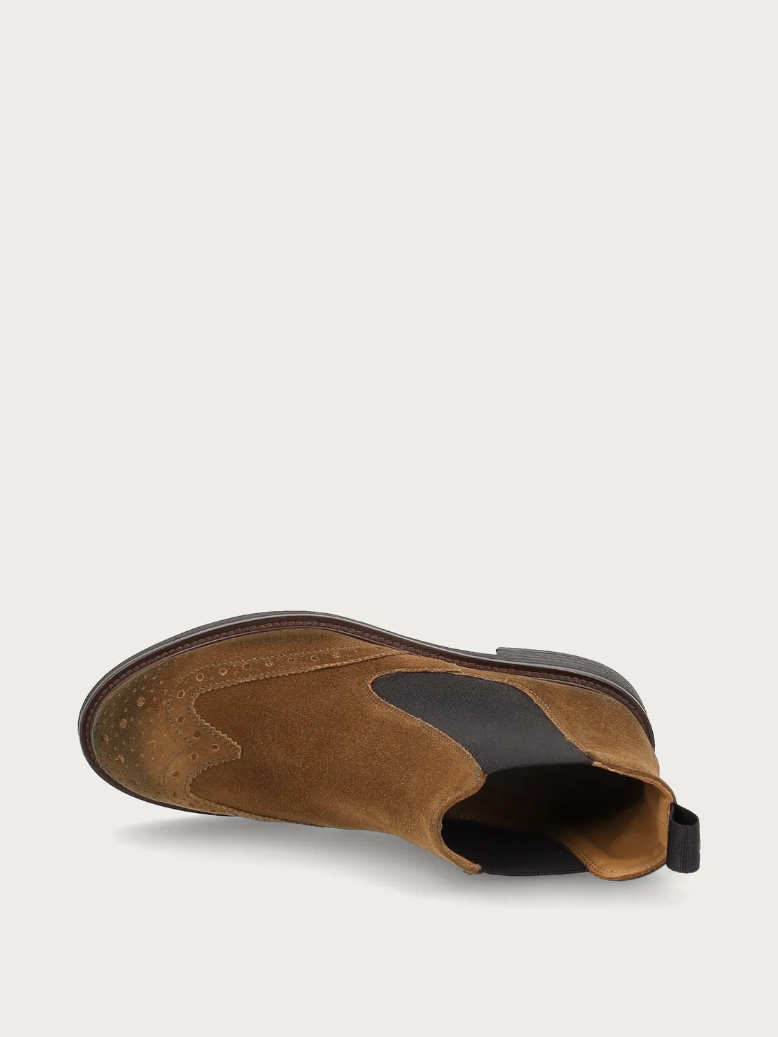 Frau Verona Beatle boots suède cognac wing-tip