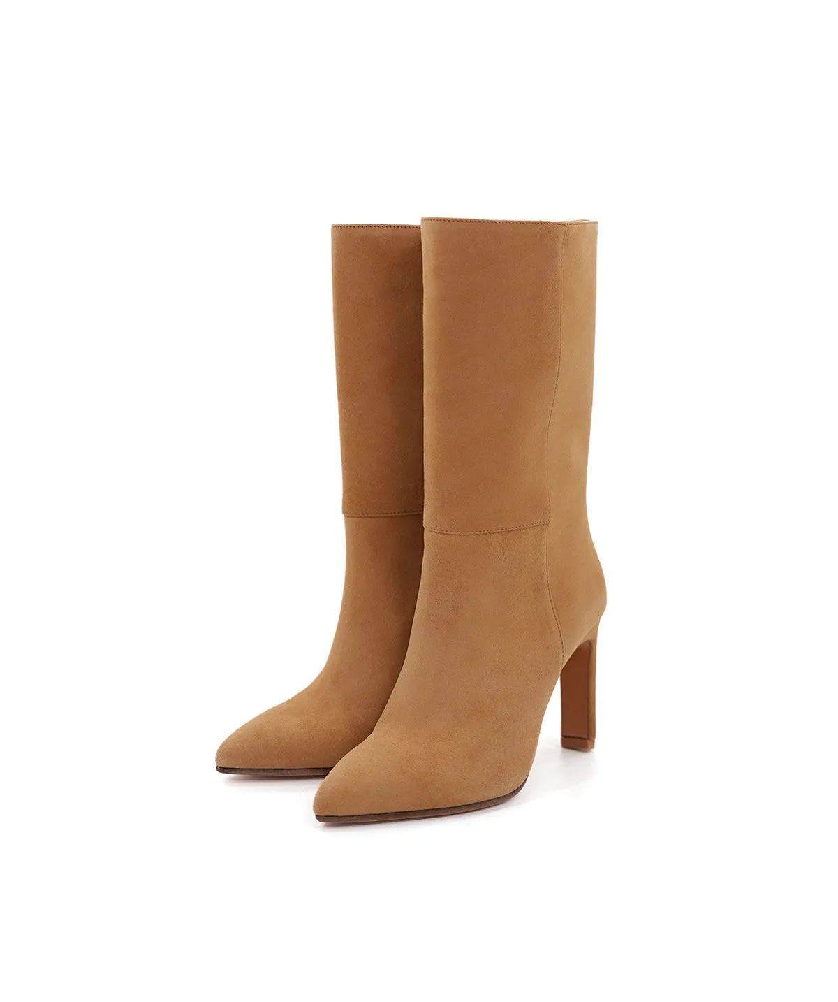 Finsbury Tamara dameslaars beige suède 9 cm hak