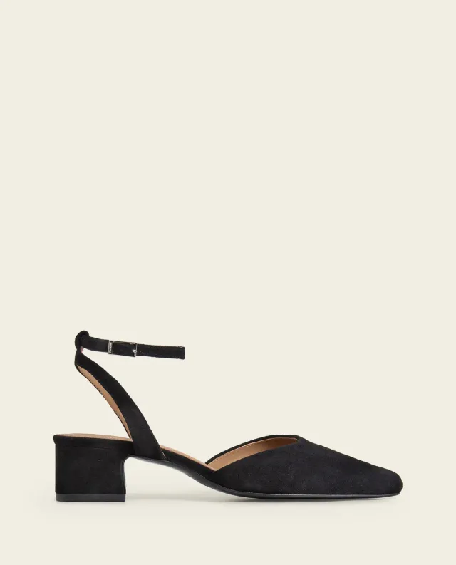 Flattered Elvira pumps zwart suède lage hak
