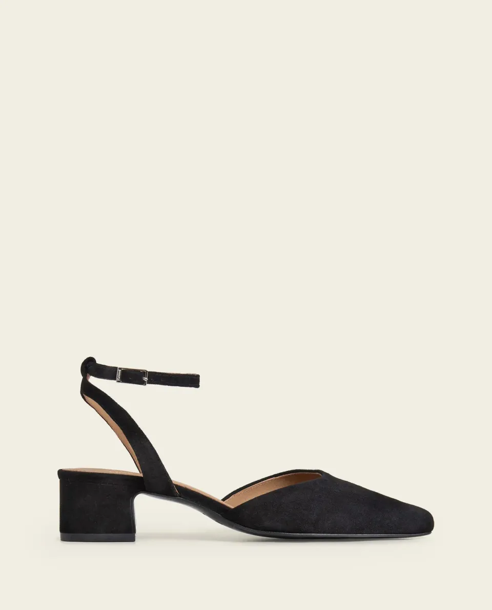 Flattered Elvira pumps zwart suède lage hak