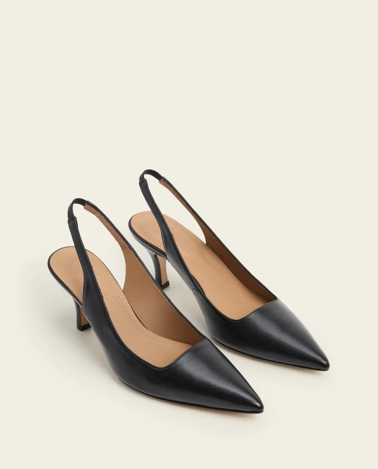 Flattered Franchesca pumps zwart leer slingback