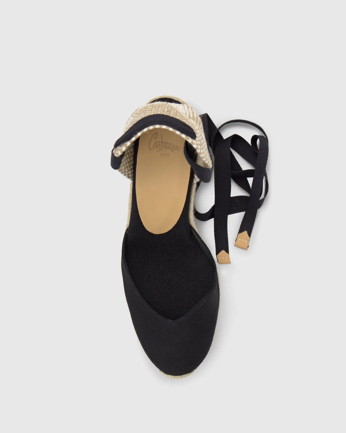 Castaner Chiara 8ED/001 espadrilles zwart sleehak 11 cm