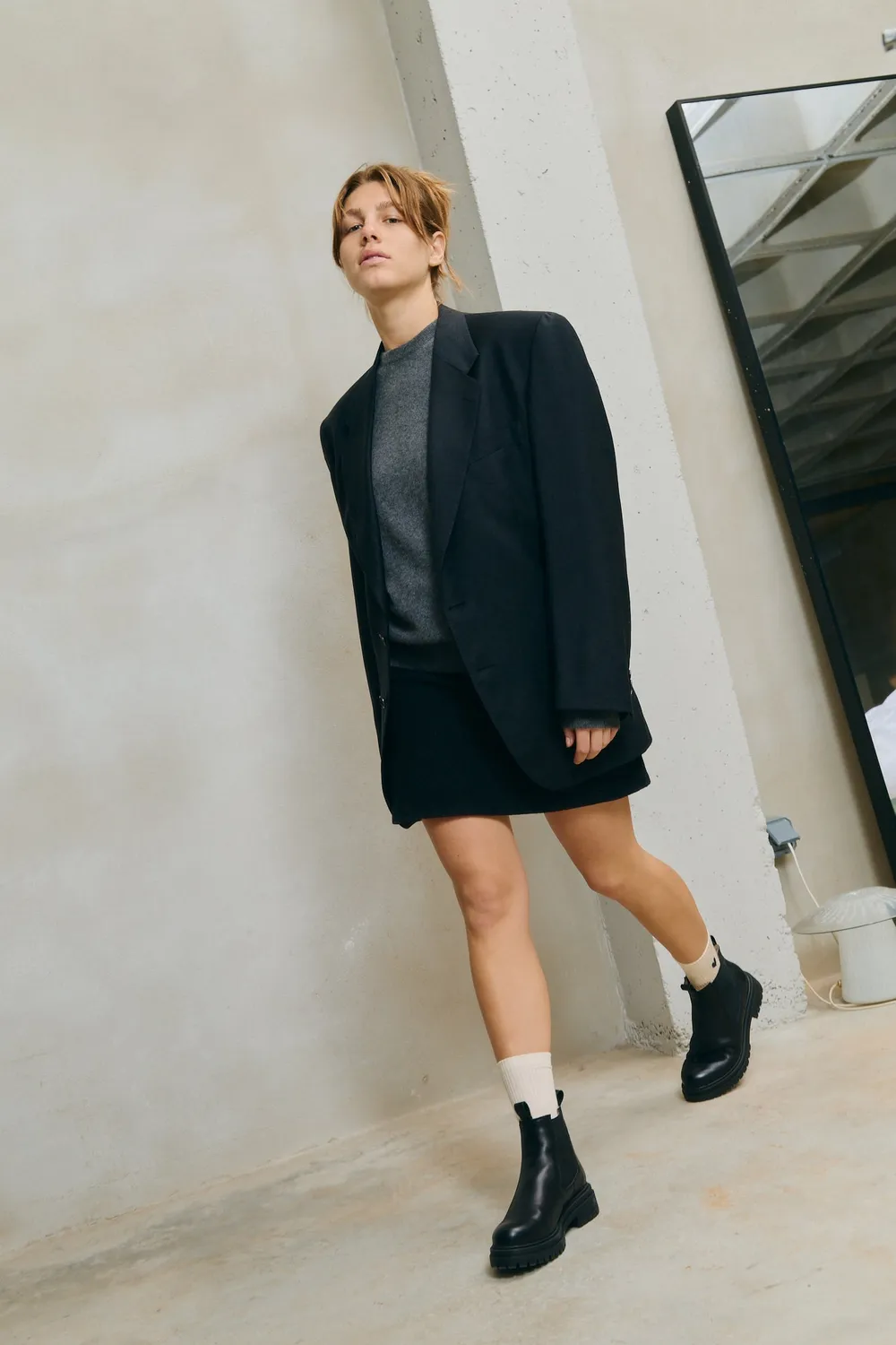 Jutelaune Mischa Black chelsea boots zwart leer