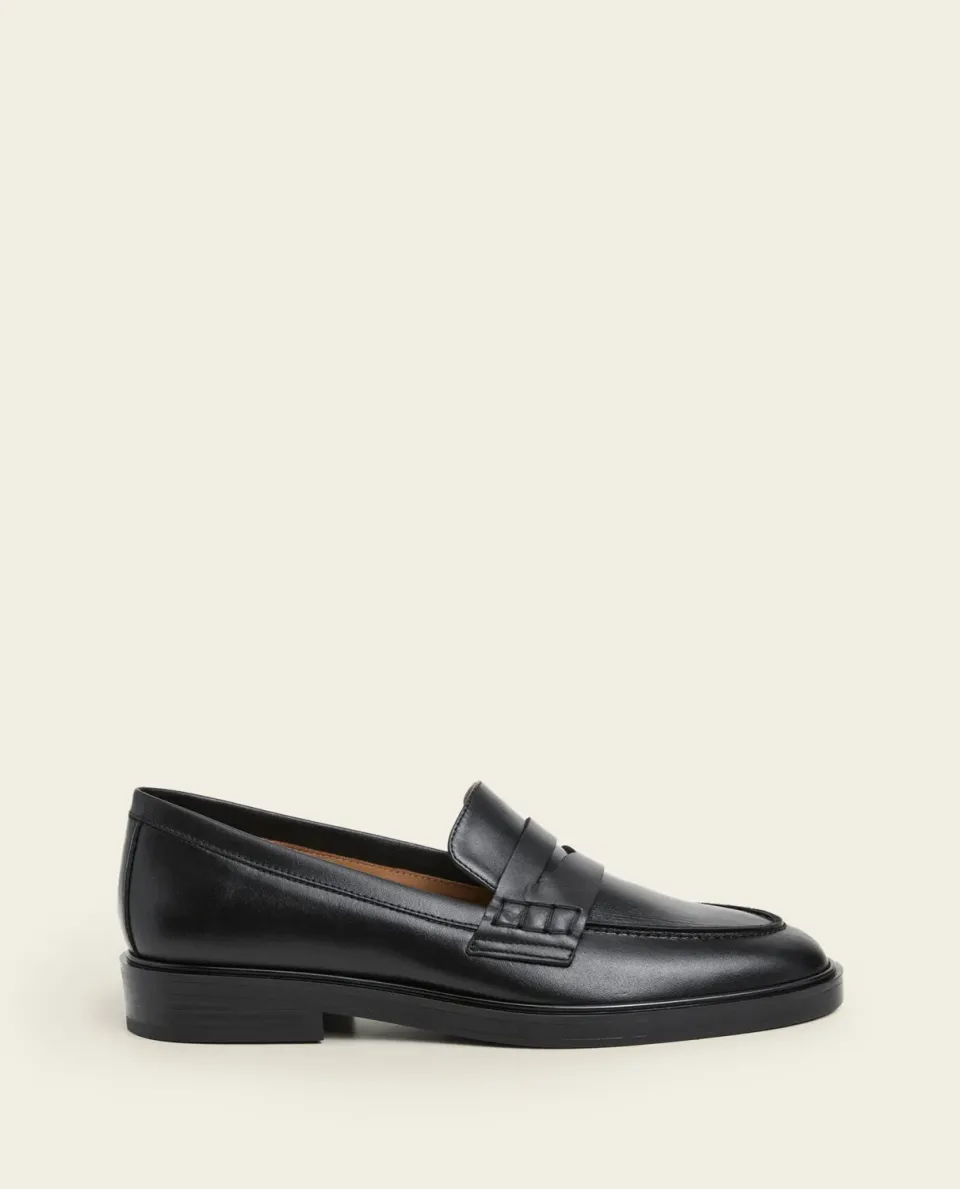 Flattered Sara loafer zwart leer klassiek