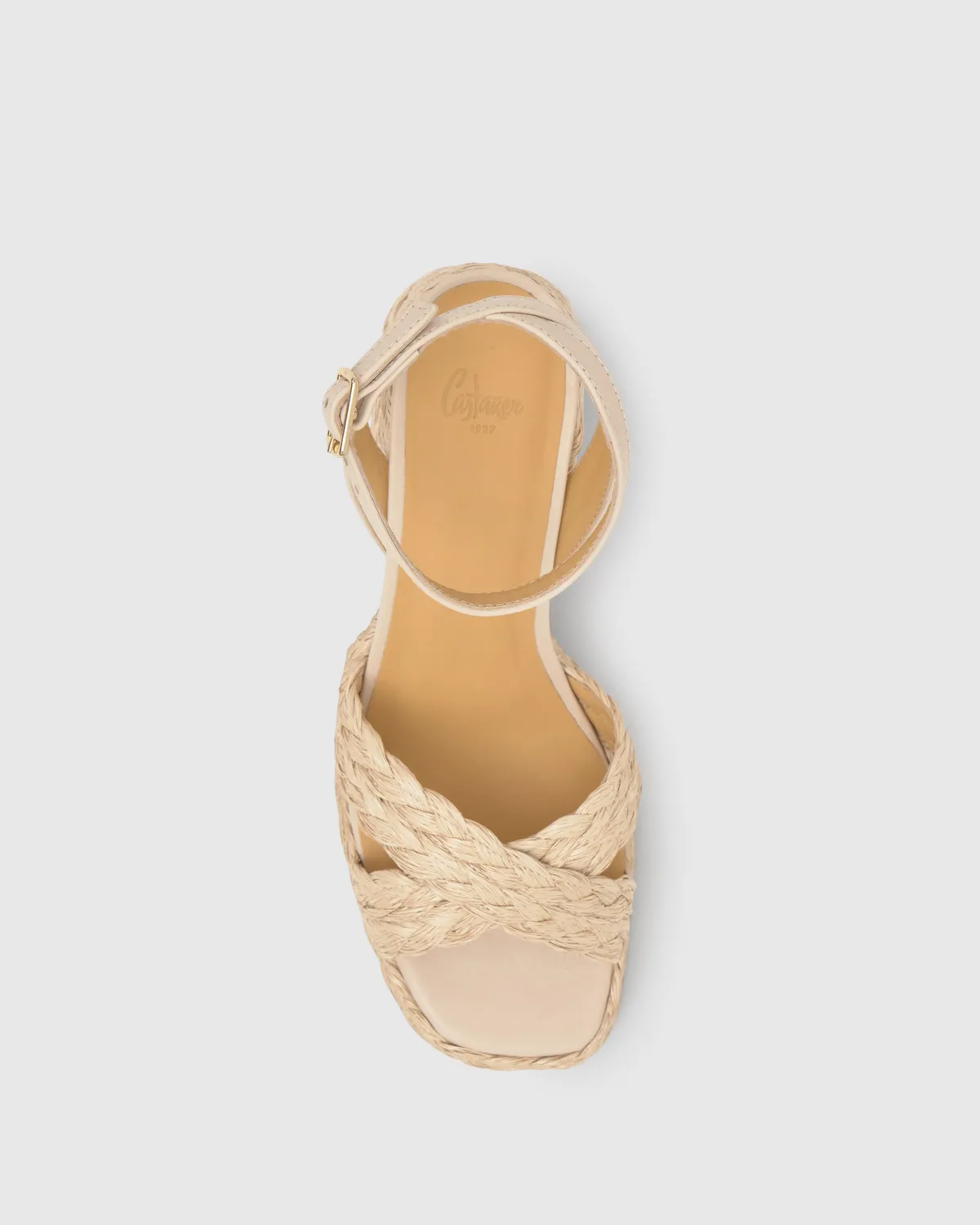 Castaner Valeriette 258 sandaal crudo raffia 10 cm