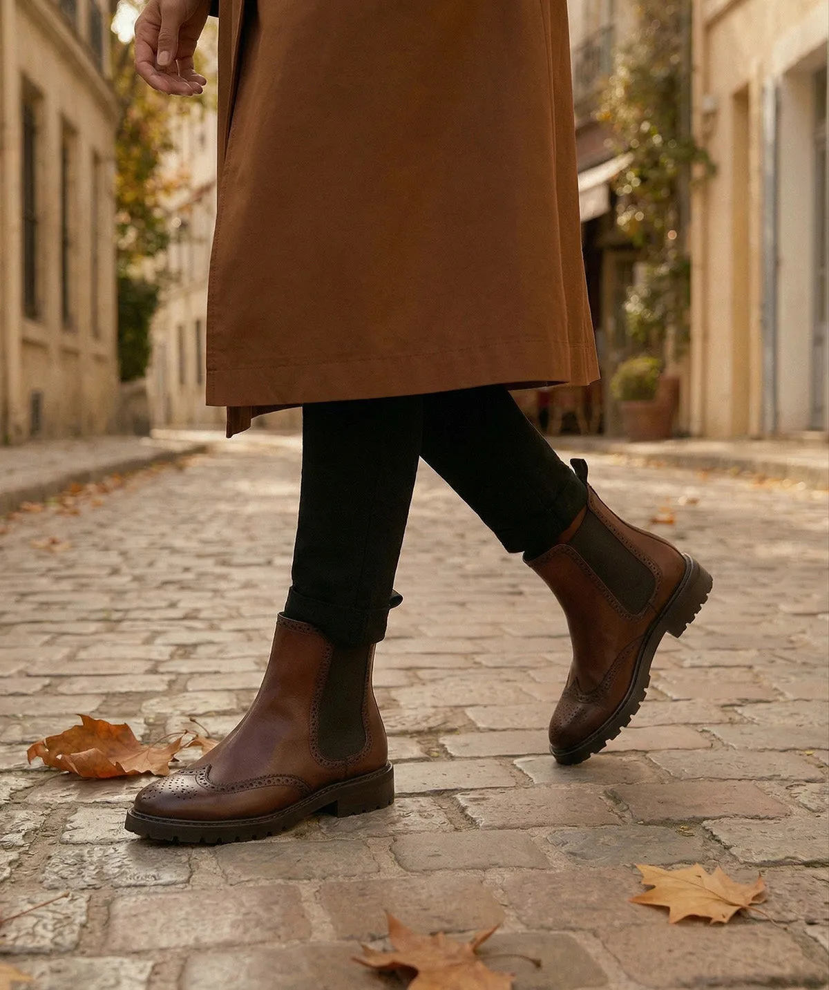 Finsbury CHARLIE Boots Bruin Glansleer Chelsea