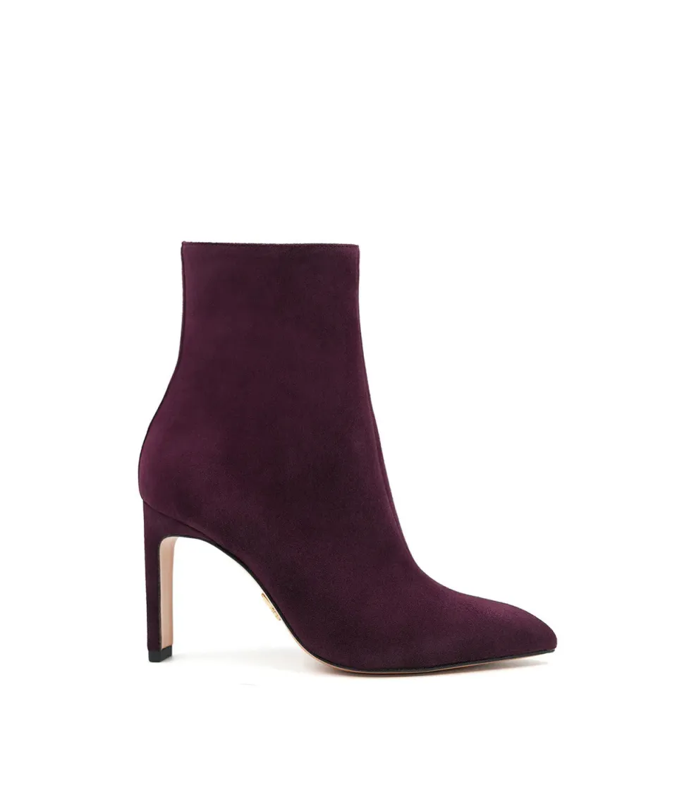 Finsbury Daisya enkellaarzen bordeaux suède 9 cm