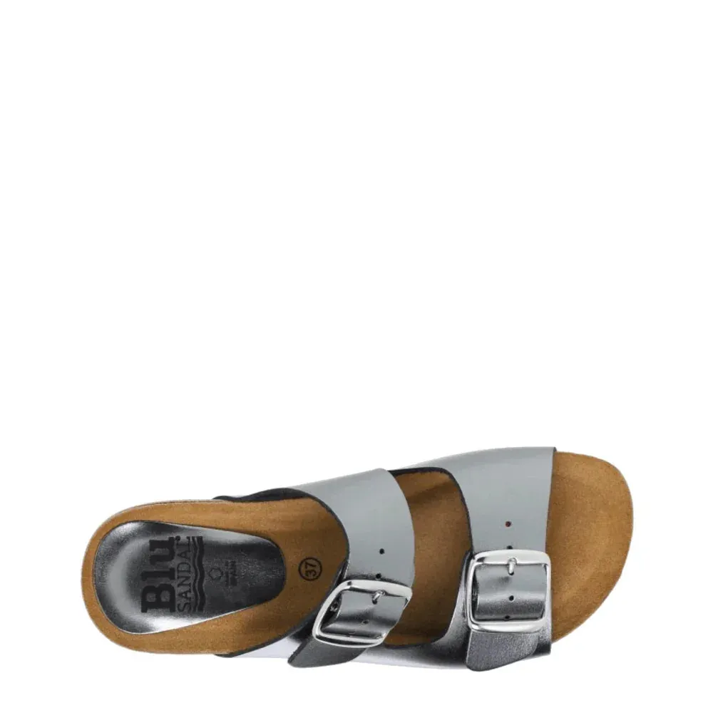 Donelli Slippers 896 slippers grijs leer verstelbaar