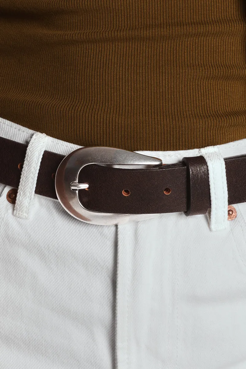 Bryan Stepwise Aviator riem bruin leer cowboy