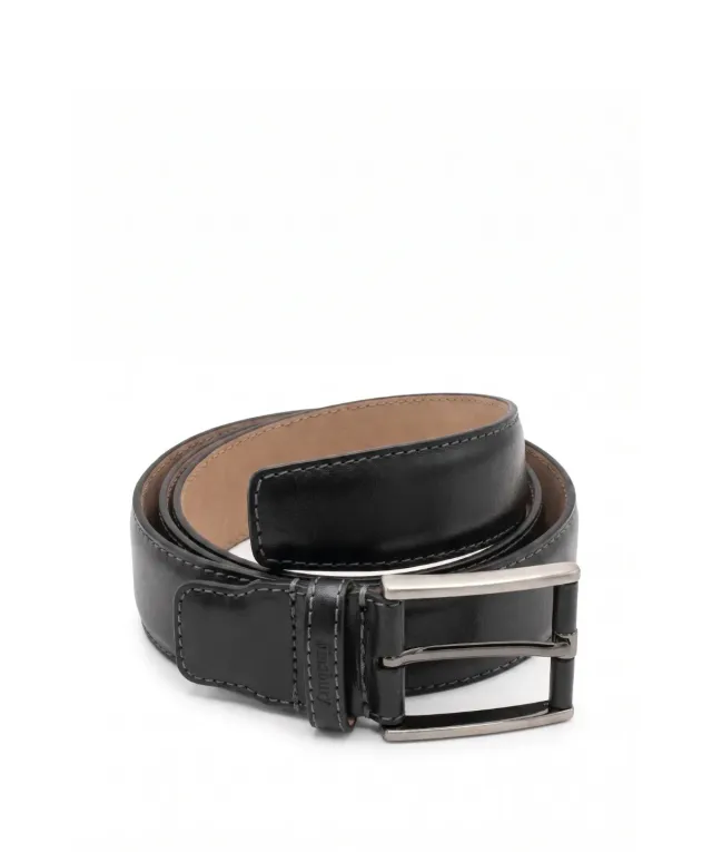 Finsbury gepatineerde riem grijs leer 3,4 cm